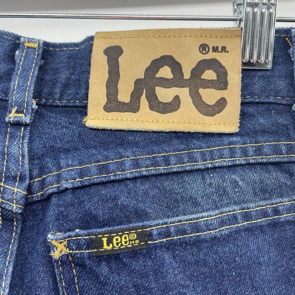 Vtg Lee Jrs Size 9P Petite 26 Jeans 80s Tapered Leg High Rise Rigid Denim Riders - Picture 8 of 16